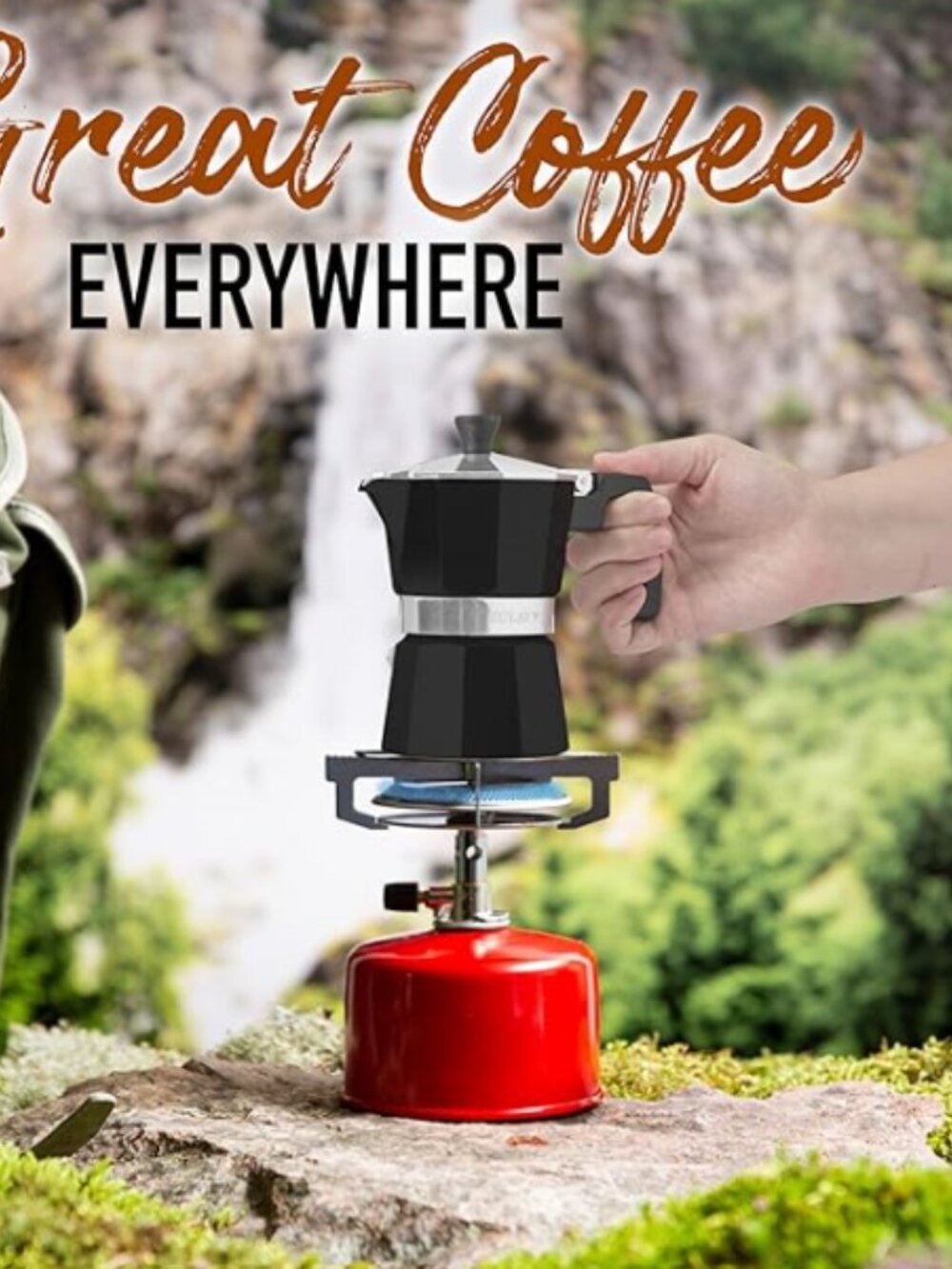 Zulay Kitchen Stovetop Espresso Maker - Green Ombre Moka Pot - 6 Cup